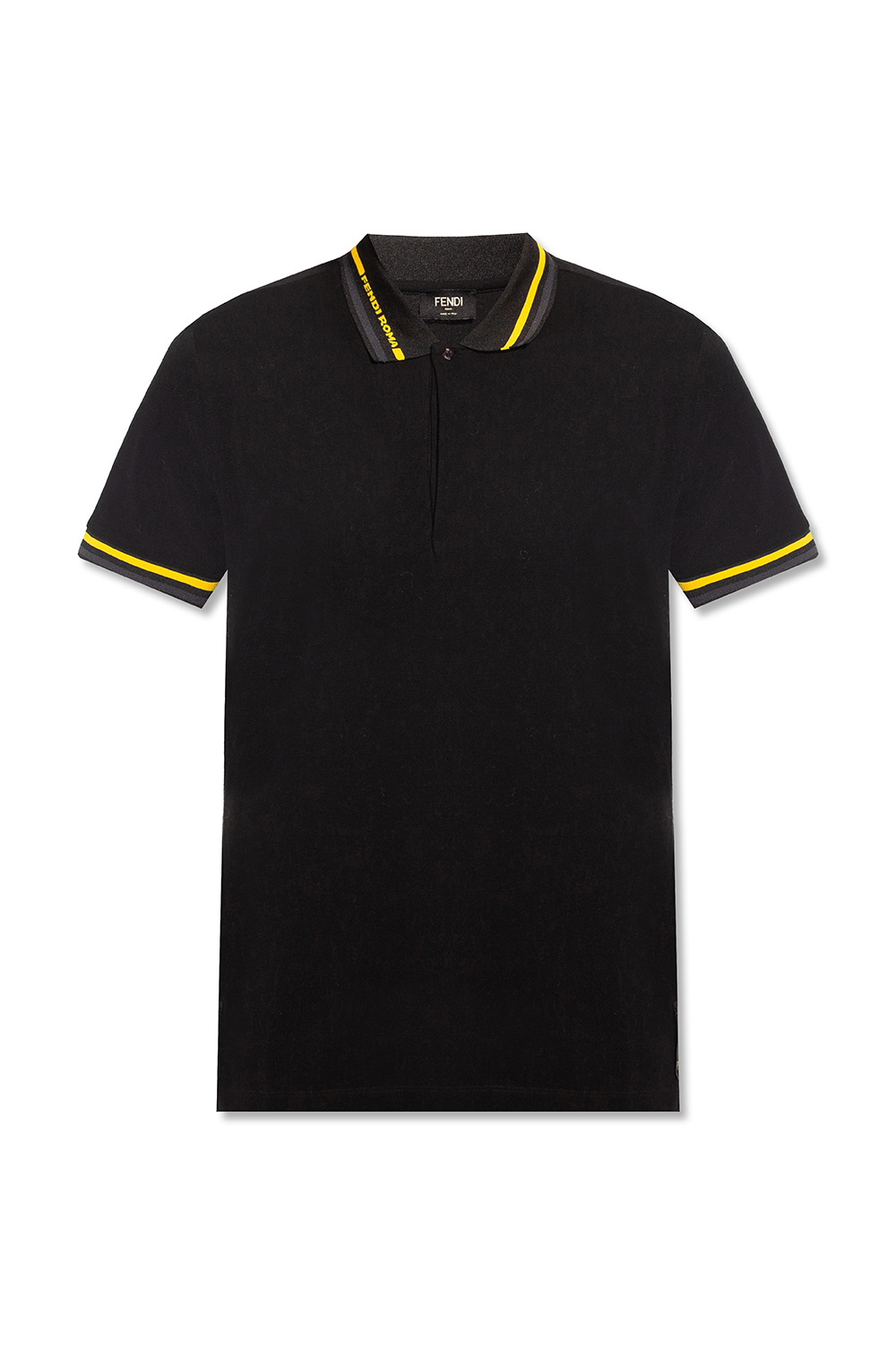 Fendi black outlet and yellow shirt